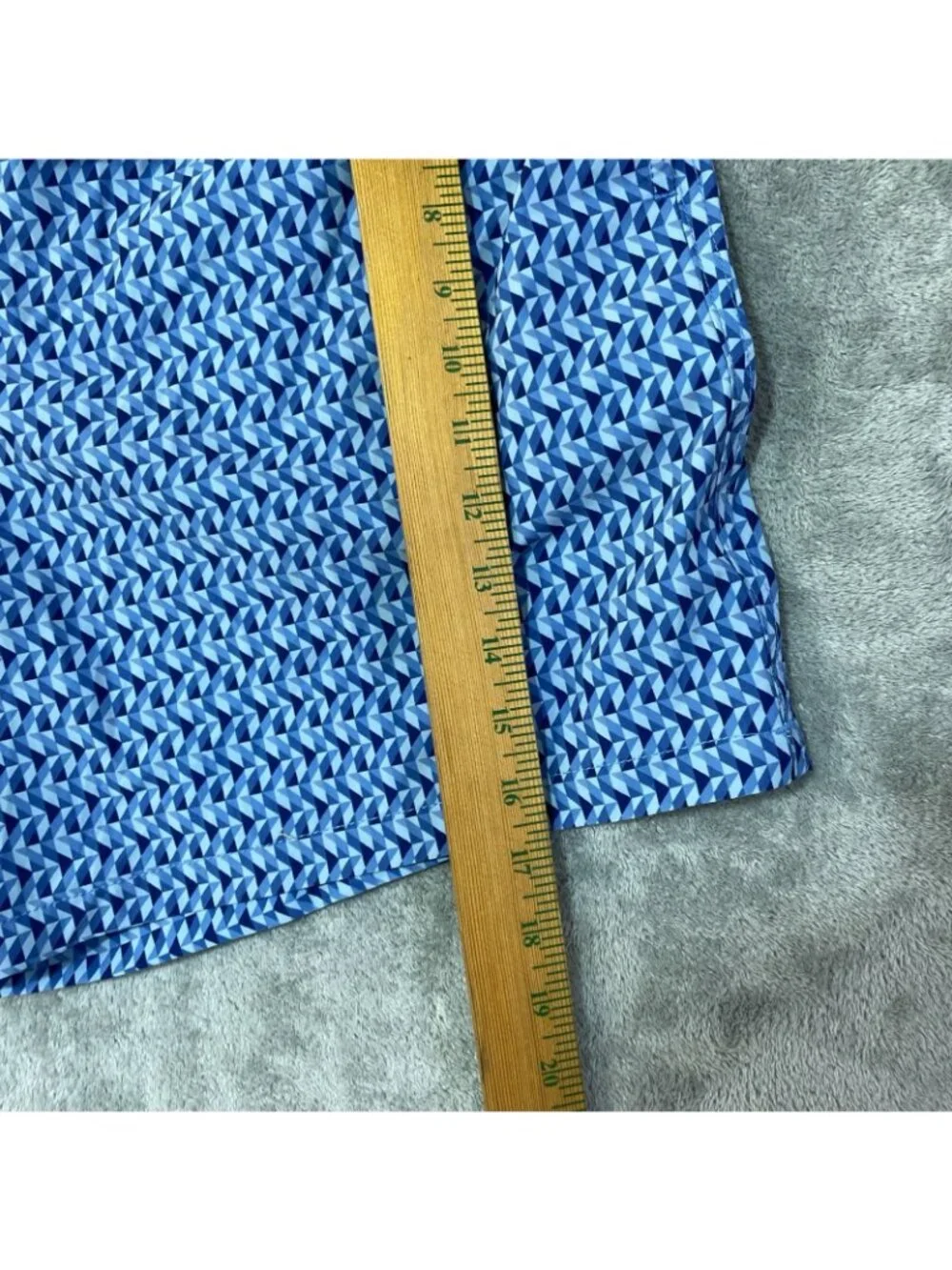 NWT Bonobos Men's Swim Shorts XL Blue Geometric Print 7-Inch Inseam Mesh Liner